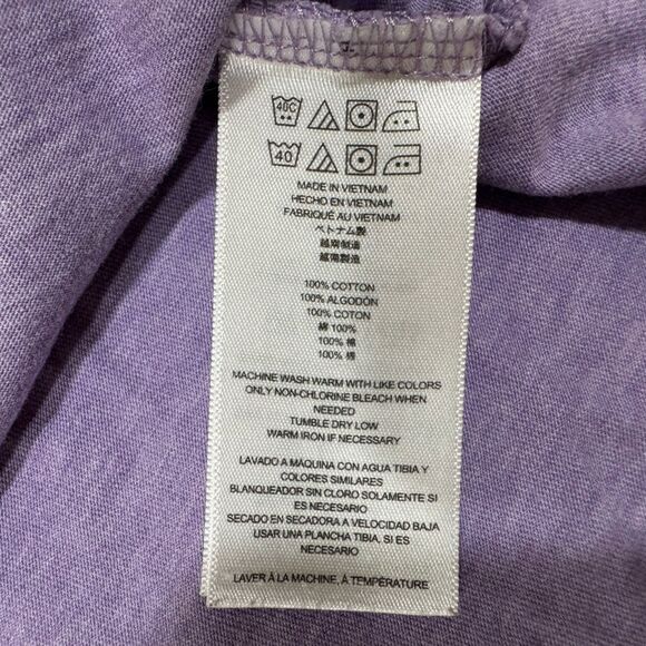 Michael kors size large purple v neck cotton pull over tee shirt - Picture 5 of 8